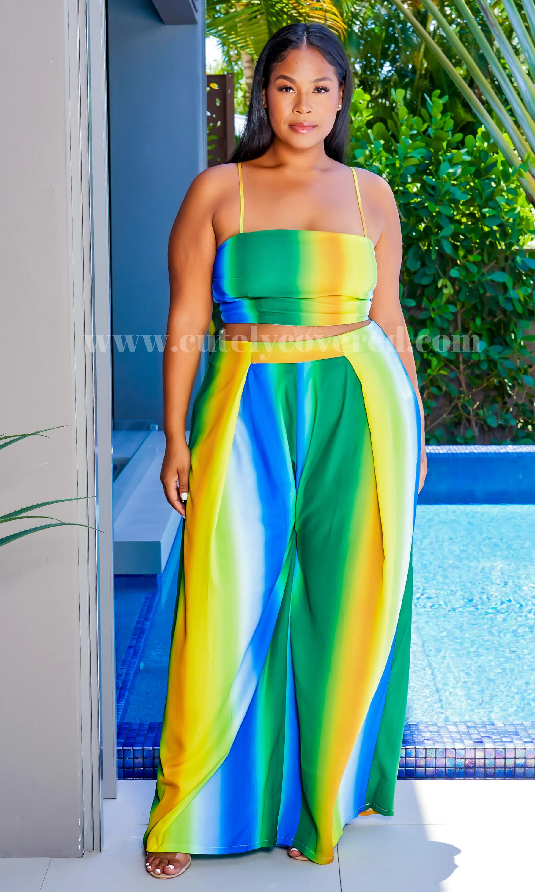 Ombre' for Summer | Resort Wide Leg Pant Set-Final Sale sold by Cutely Covered product image thumbnail 3