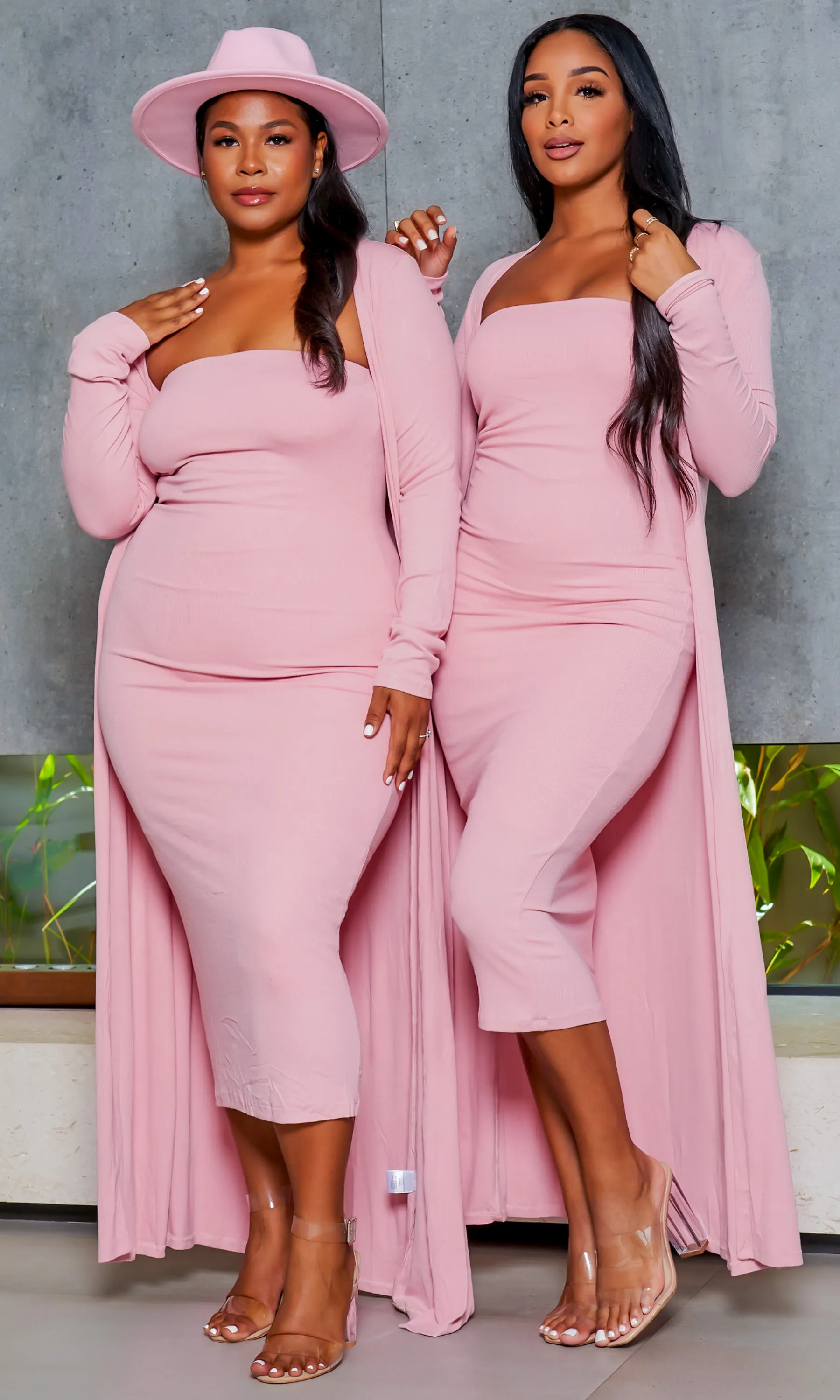 Slay Bae | Cardigan Dress Set - Rose sold by Cutely Covered product image thumbnail 3