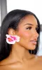 Faux Pearl & Butterfly Orchid Stud Earrings sold by Cutely Covered