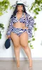 Zebra Print Bikini Coverup Kimono Set sold by Cutely Covered