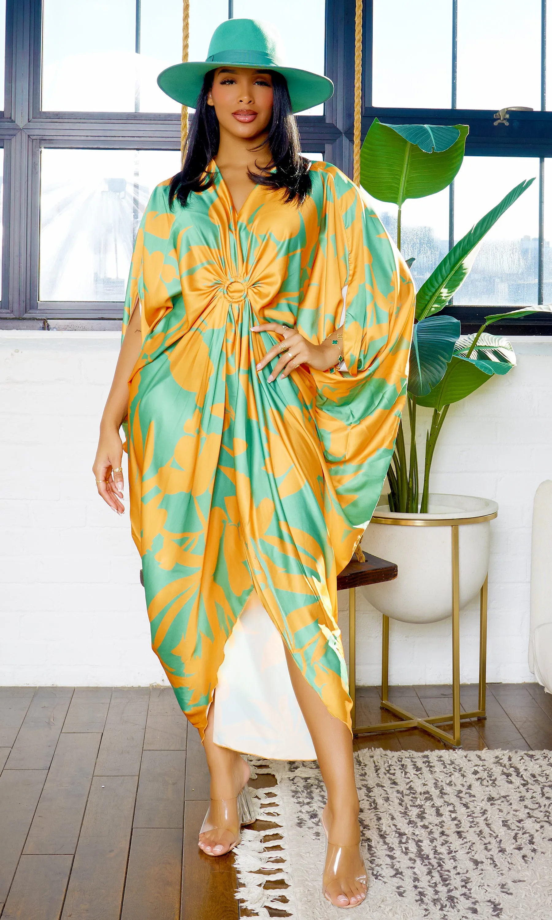 Samara | Floral Print Batwing Dress PREORDER sold by Cutely Covered product image thumbnail 2