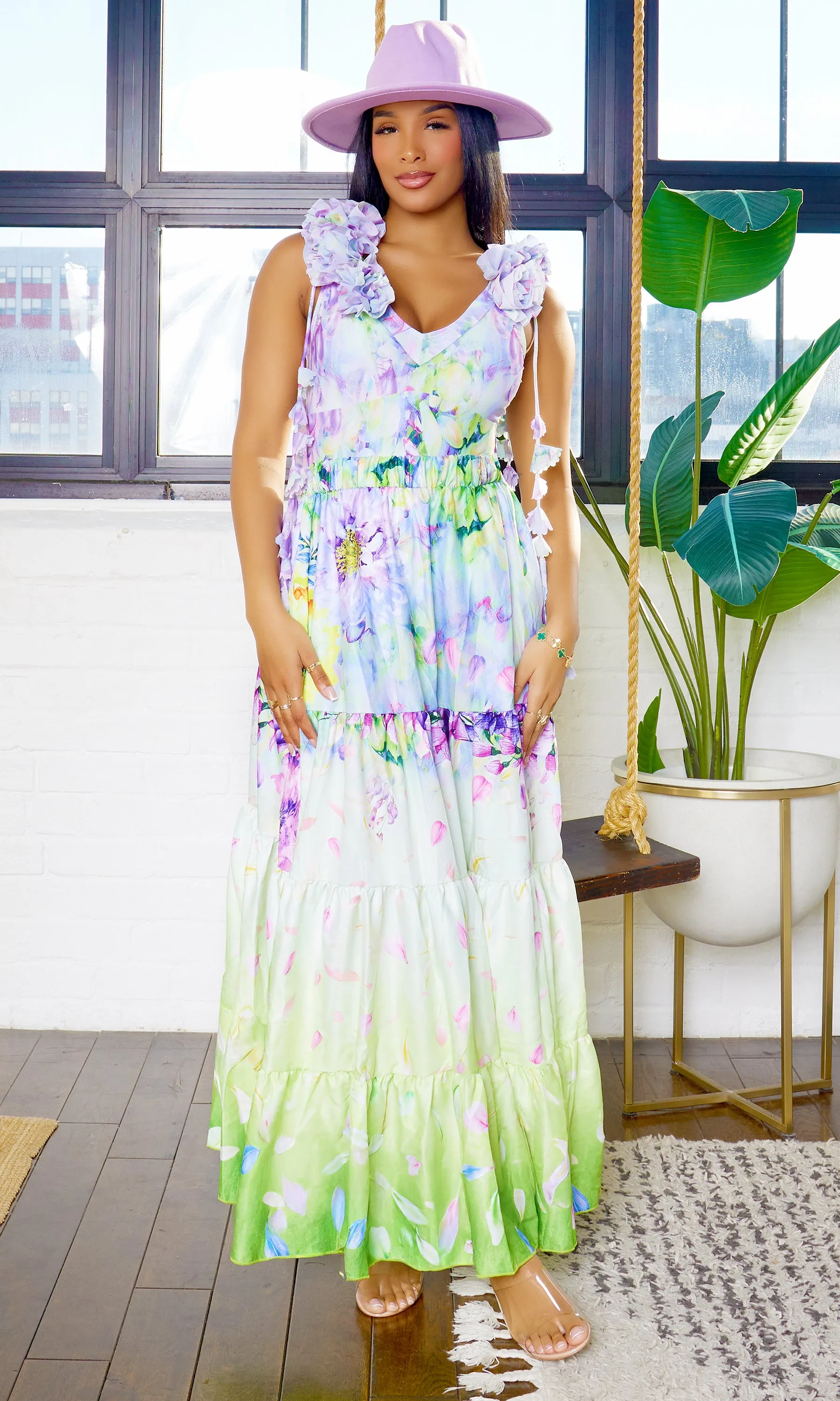 Kali Floral Appliqué One Piece Swimsuit with Long Skirt PREORDER K2 sold by Cutely Covered product image thumbnail 3