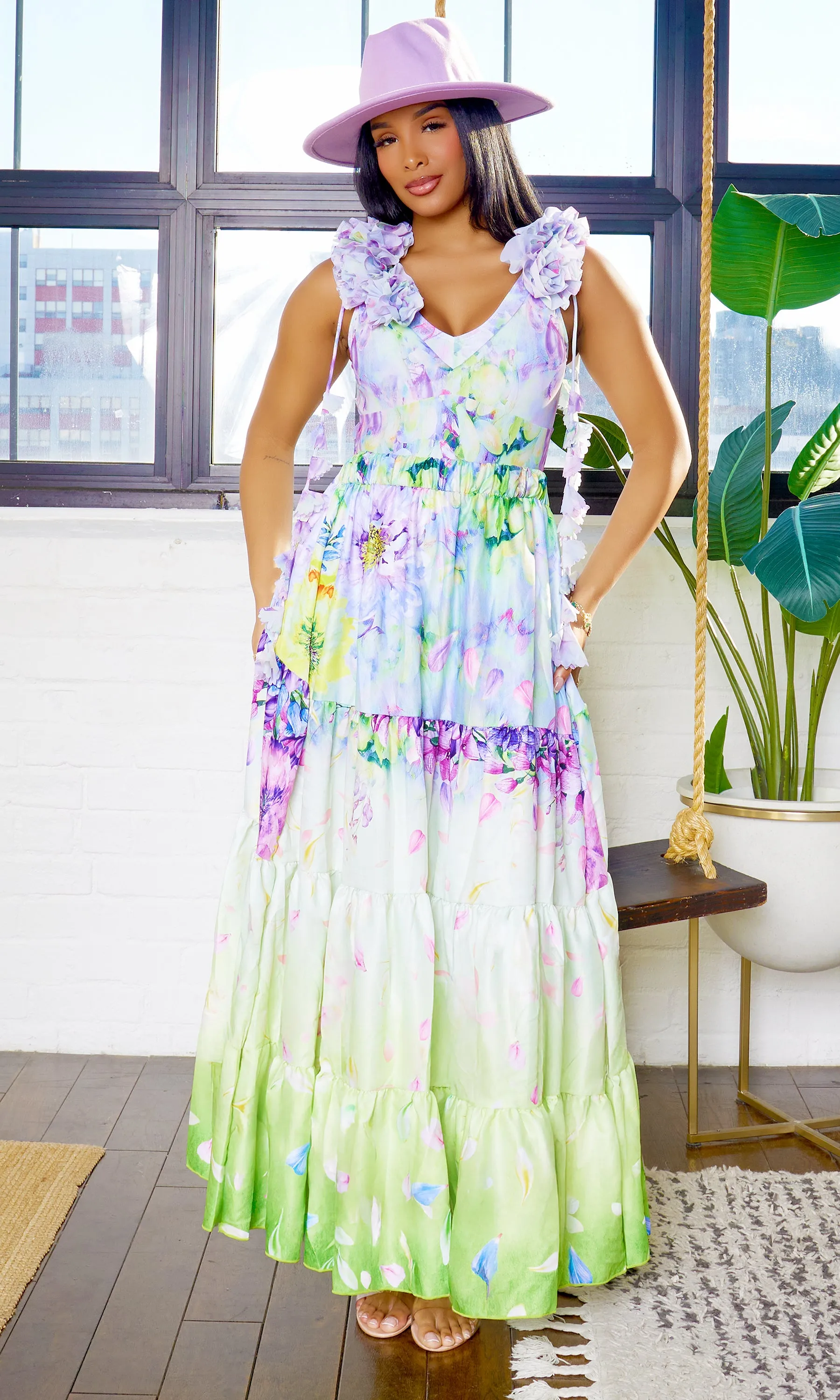 Kali Floral Appliqué One Piece Swimsuit with Long Skirt PREORDER K2 sold by Cutely Covered product image thumbnail 5