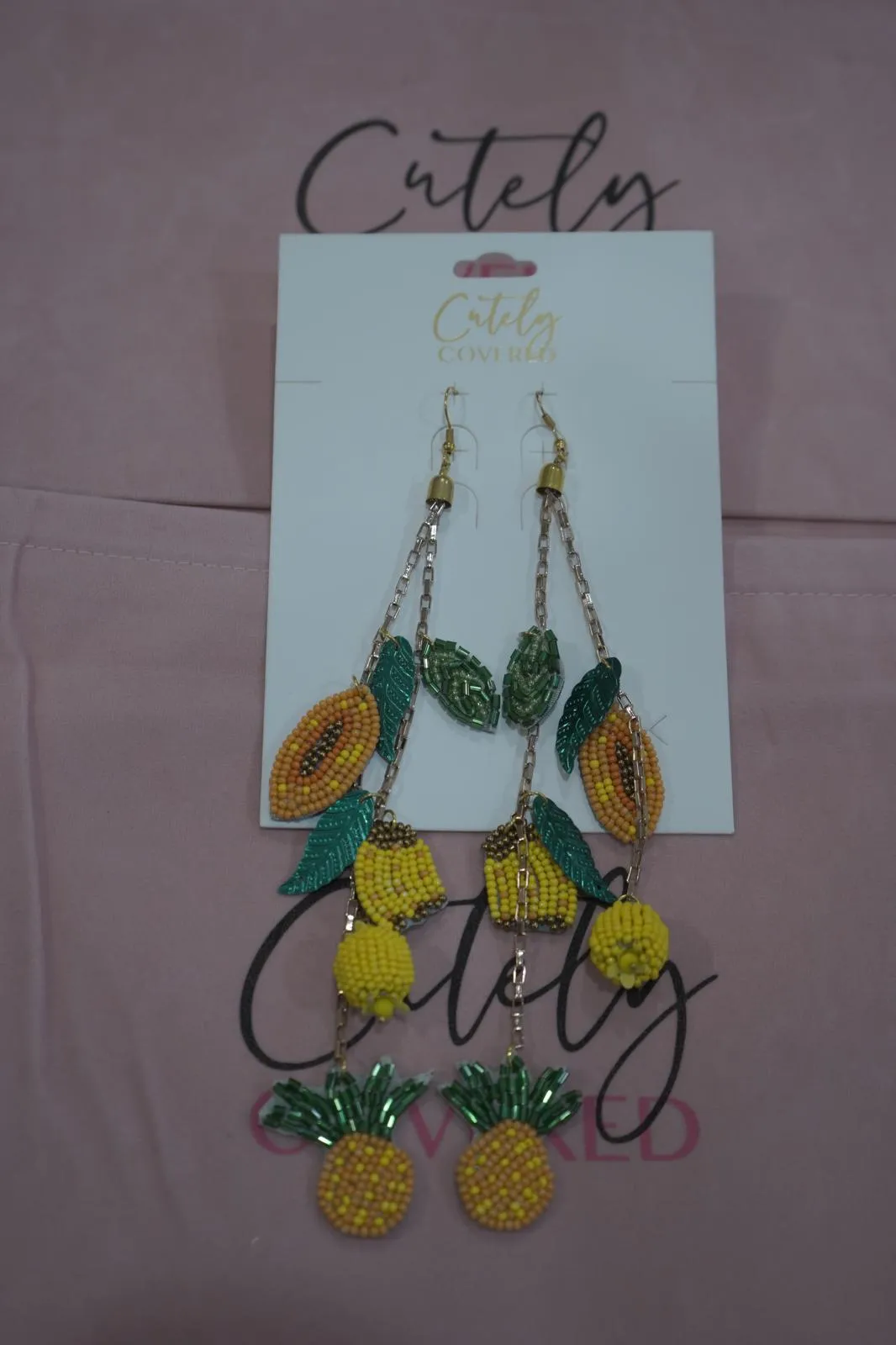 Fruity Fun Bead Dangle Earring sold by Cutely Covered