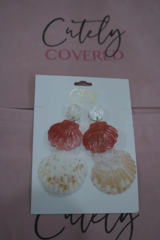 Ocean Breeze Seashell Earrings sold by Cutely Covered
