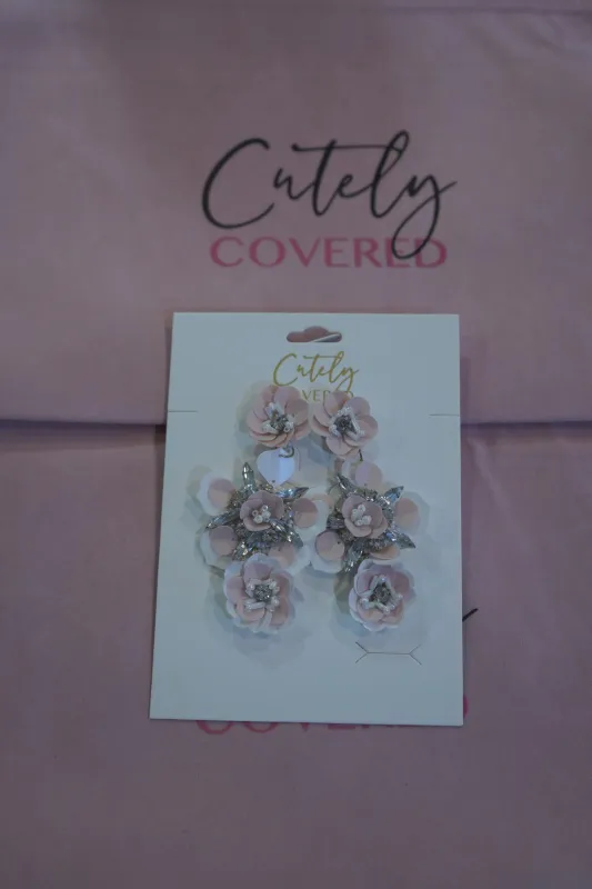 Floral Dangle Earrings sold by Cutely Covered