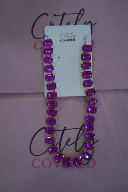 Crystal Rhinestone Choker Necklace sold by Cutely Covered