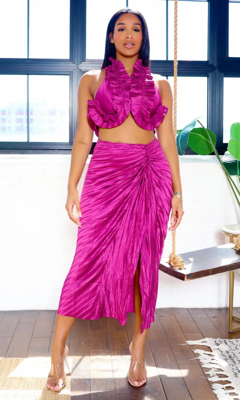 Rory  Skirt Set - Magenta sold by Cutely Covered