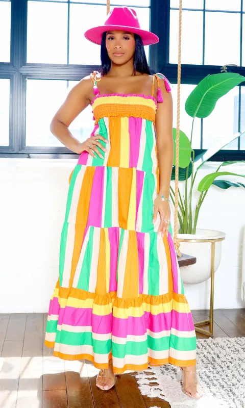 Alayna Maxi Dress  - Multicolor sold by Cutely Covered