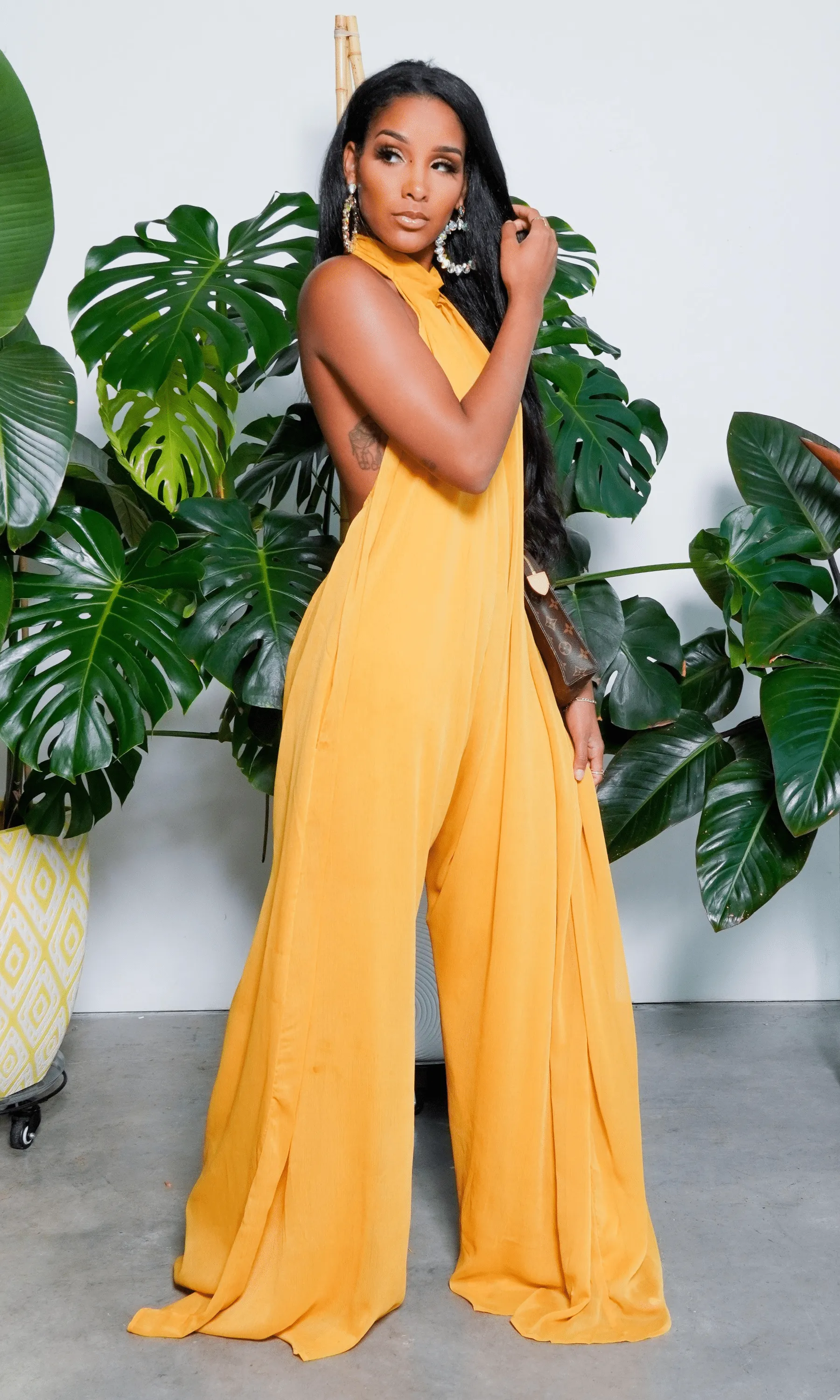 Cute & Casual l Halter Loose Jumpsuit - Tangerine PREORDER sold by Cutely Covered product image thumbnail 5