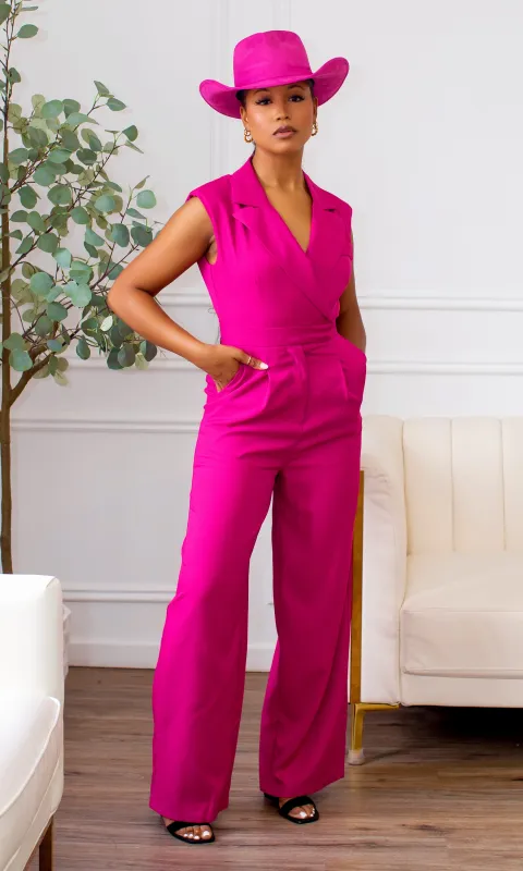 Alivia Pink Power Jumpsuit A1 sold by Cutely Covered