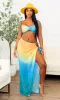 Twist Rope Detail Mesh Swim Coverup Skirt Set- Multicolor sold by Cutely Covered