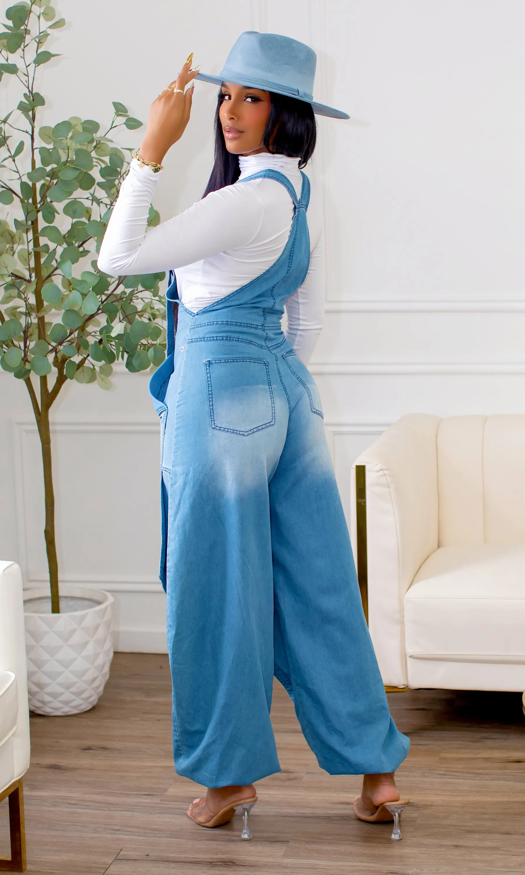 Vega Utility Denim Jumpsuit V3 sold by Cutely Covered product image thumbnail 3