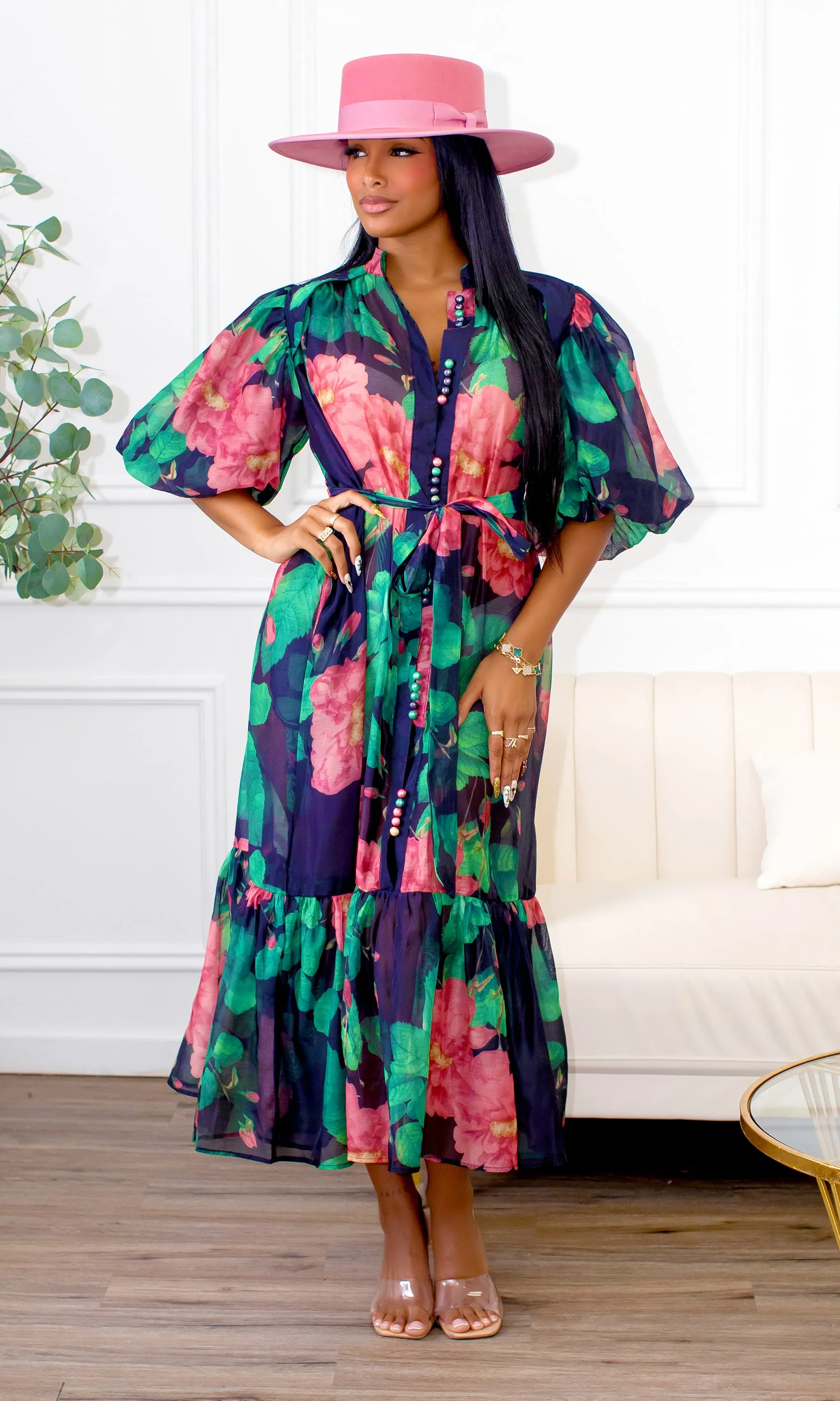 Veyla Floral Maxi Dress V1 sold by Cutely Covered product image thumbnail 4