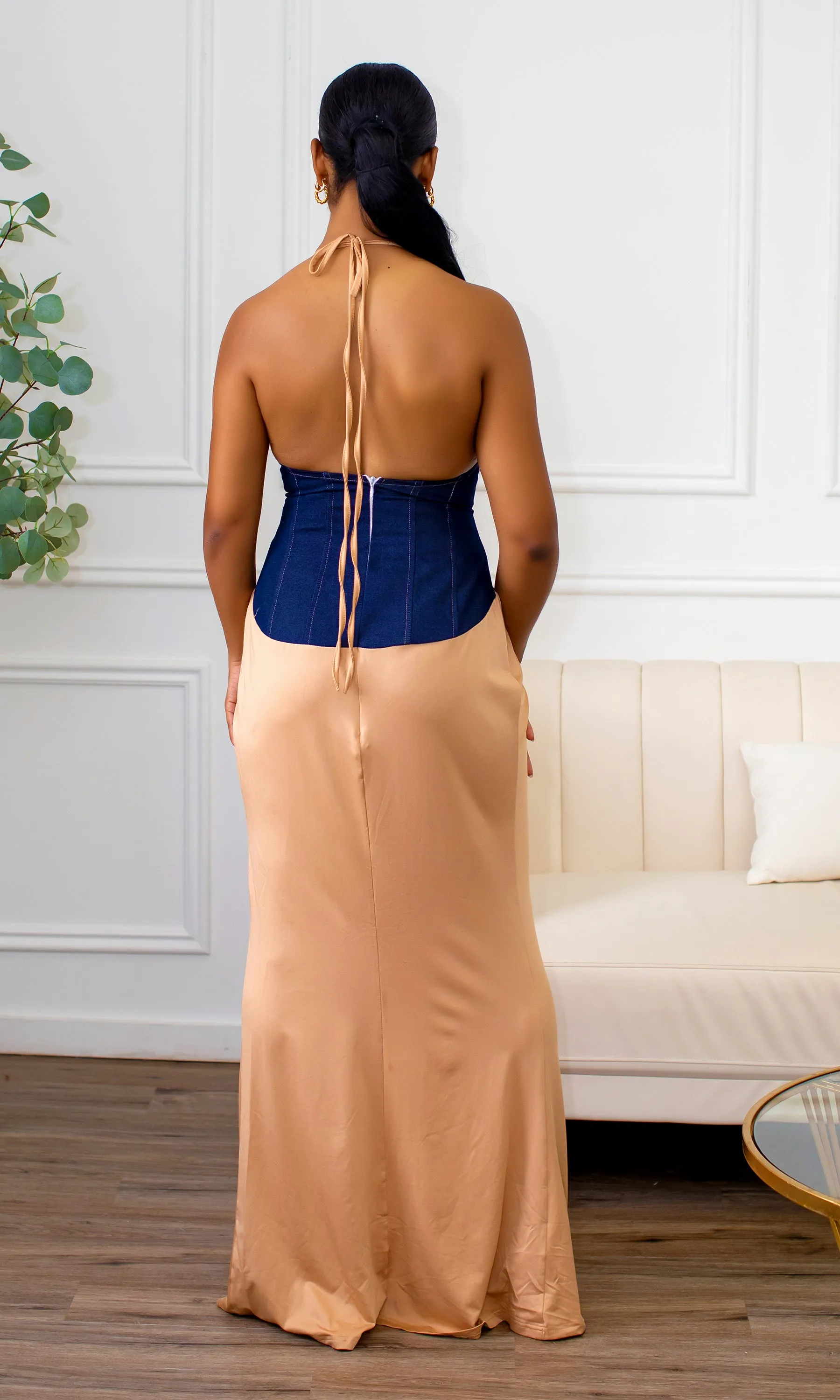 Jovée Satin Maxi Dress Preorder Ships End Sep sold by Cutely Covered product image thumbnail 2