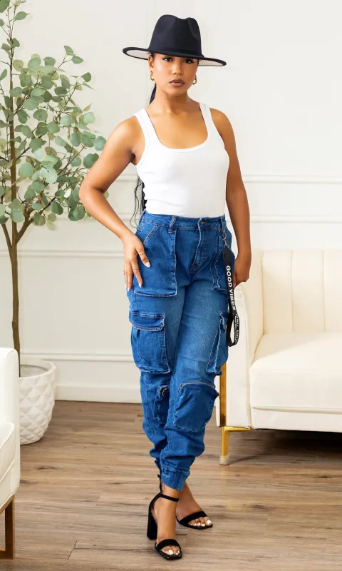 Jetsetter Cargo Jeans J2 sold by Cutely Covered