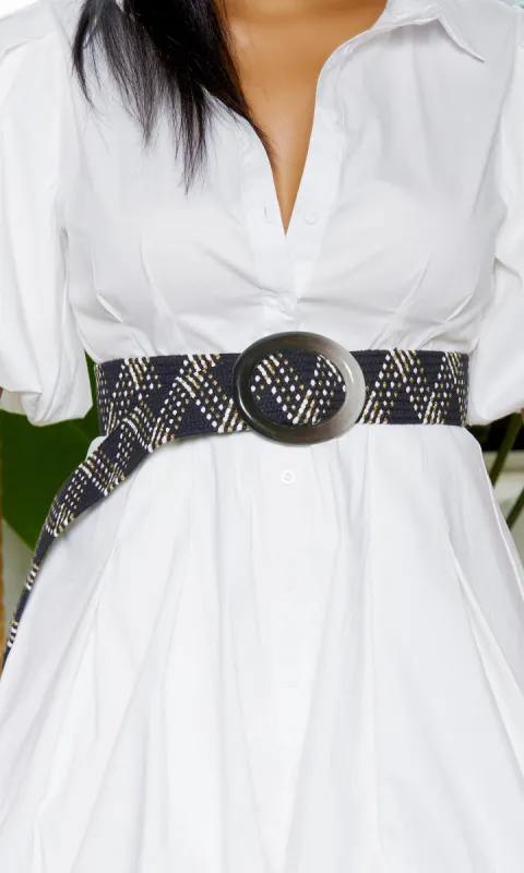 Circle Buckle Belt - Black sold by Cutely Covered