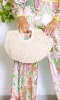 Rattan Straw Tote Bag - Off white sold by Cutely Covered