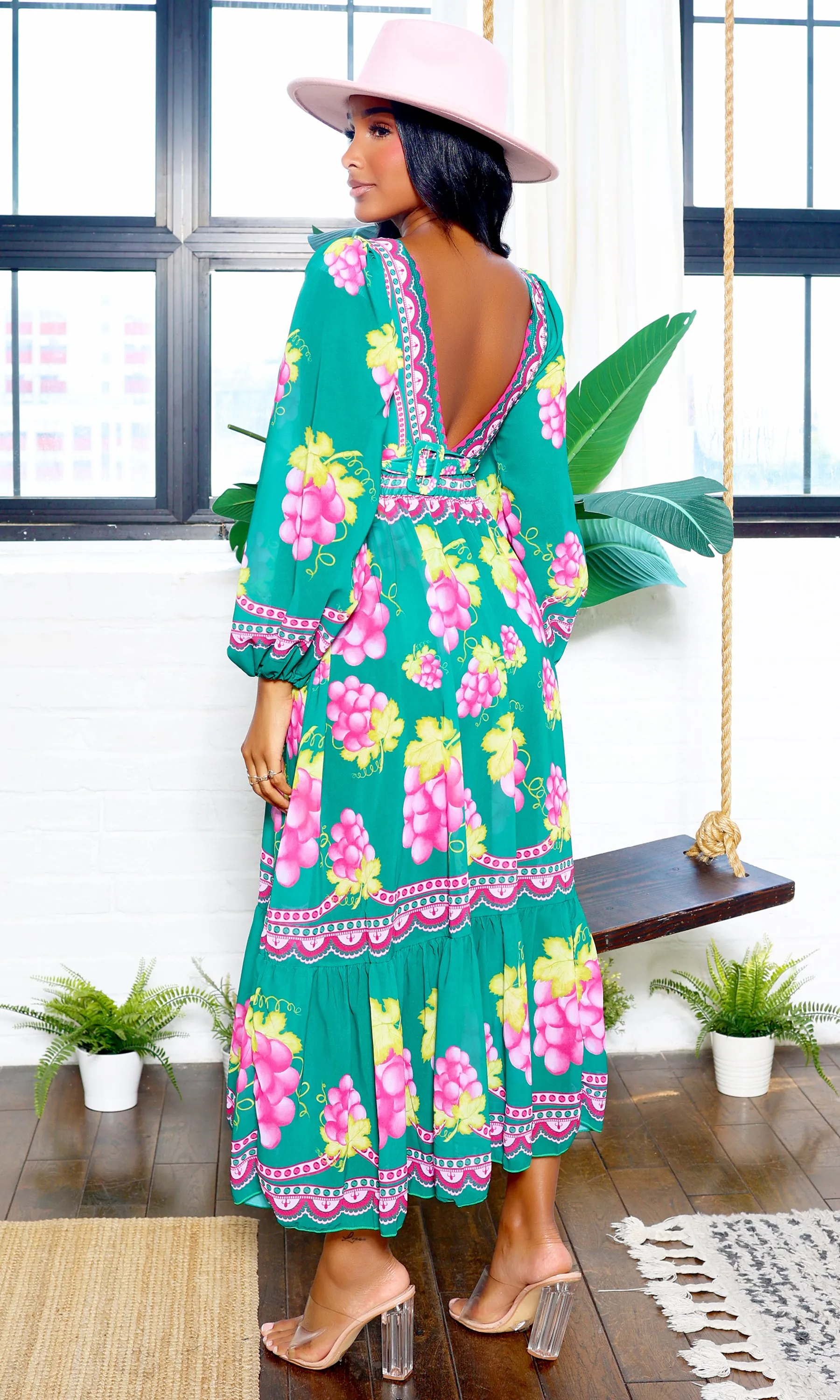 Retro Green Grapes Print Swimsuit & Skirt Set PREORDER R1 sold by Cutely Covered product image thumbnail 4