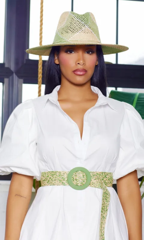 Circle Buckle Belt - Green sold by Cutely Covered