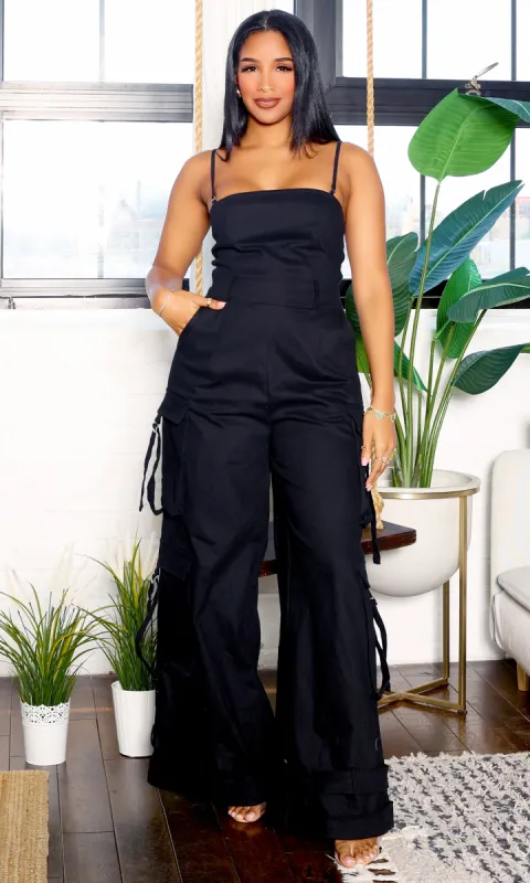 New Era | Cargo Jumpsuit - Black PREORDER Ships End September sold by Cutely Covered