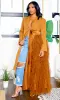 About It | Ruffle Detail Blazer Dress - Rust sold by Cutely Covered