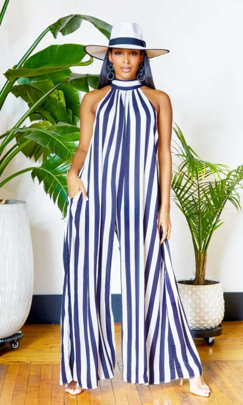 Striped Jumpsuit sold by Cutely Covered