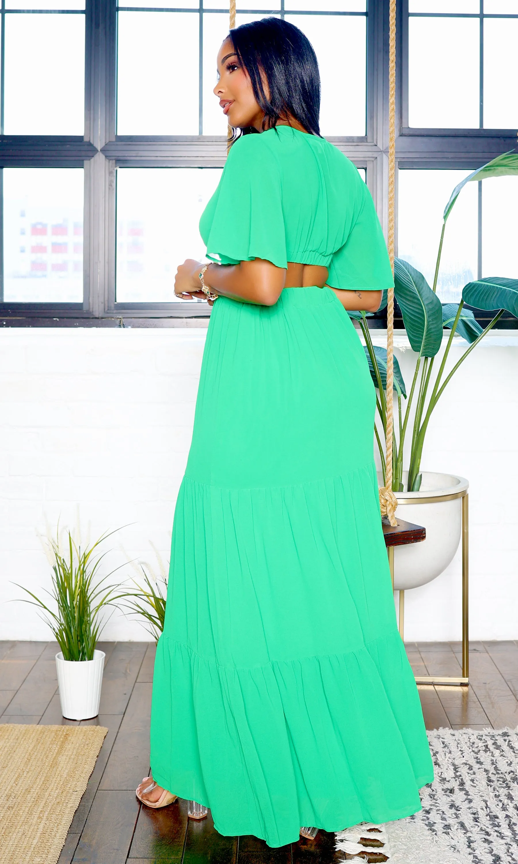Graceful Timeless | Elegance Maxi Dress - Green sold by Cutely Covered product image thumbnail 3