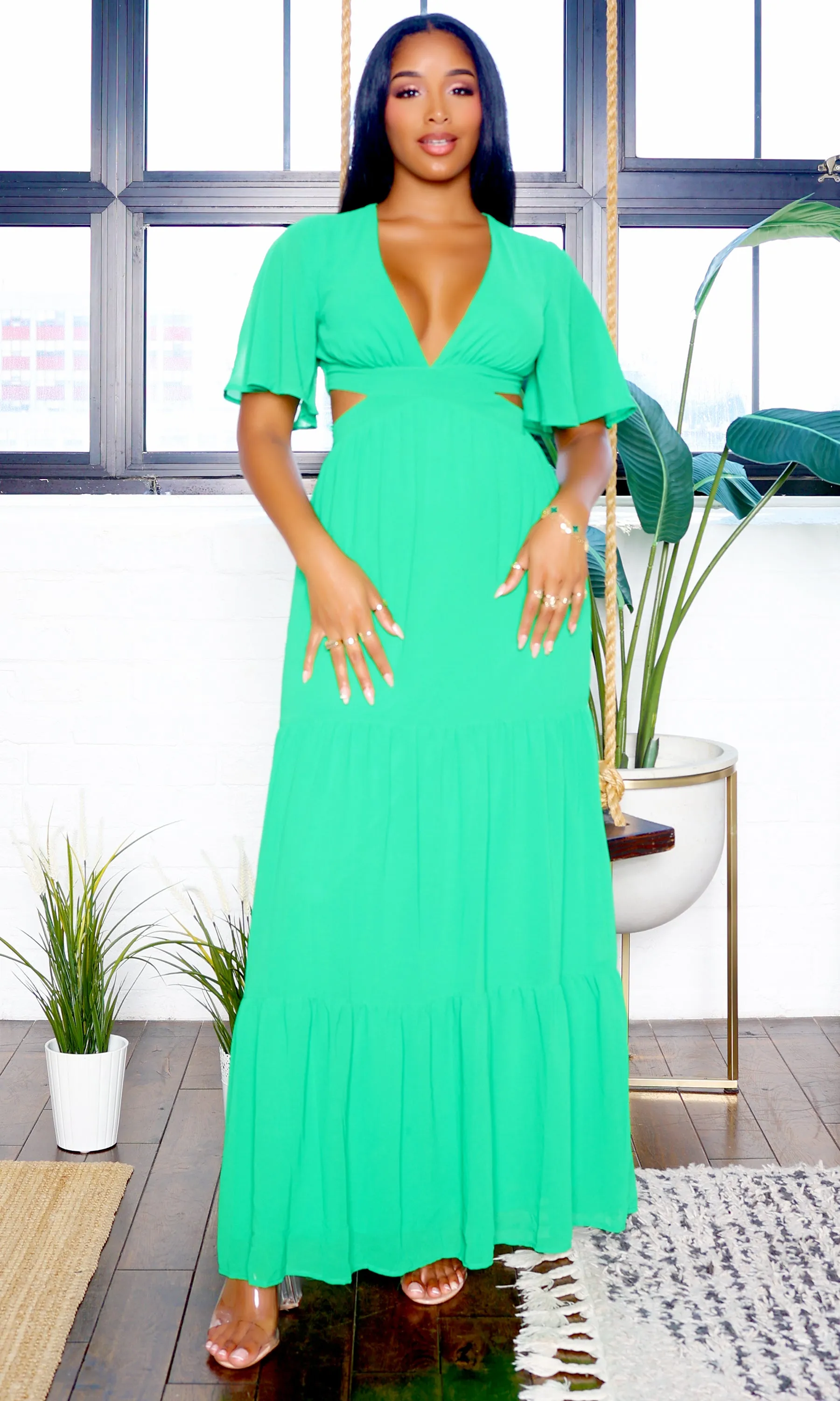 Graceful Timeless | Elegance Maxi Dress - Green sold by Cutely Covered product image thumbnail 4