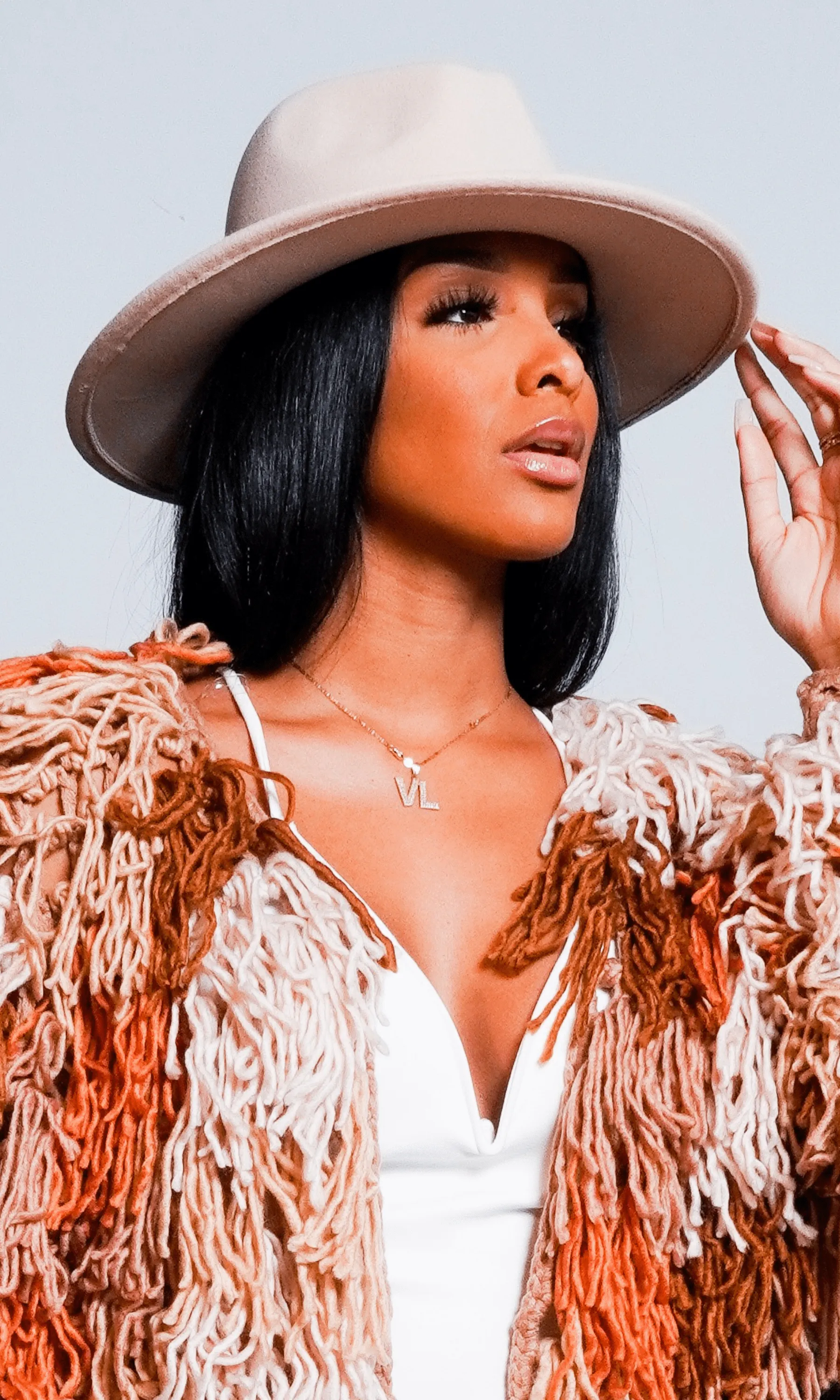 Still Trending | Wide Brim Panama Felt Fedora Hat with Band - Beige sold by Cutely Covered product image thumbnail 3