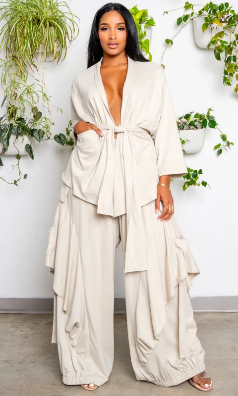 Luxury | Jersey Cardigan Set sold by Cutely Covered