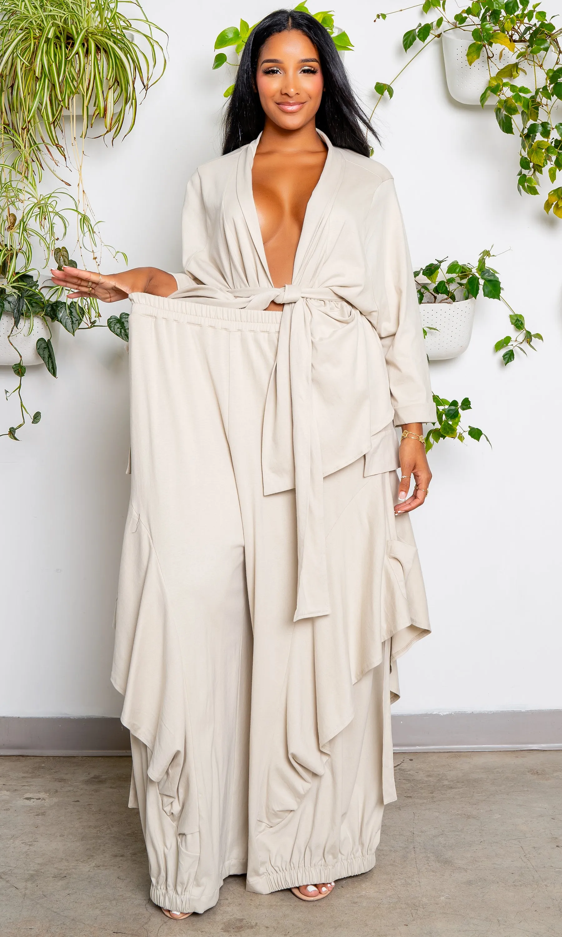 Luxury | Jersey Cardigan Set sold by Cutely Covered product image thumbnail 4