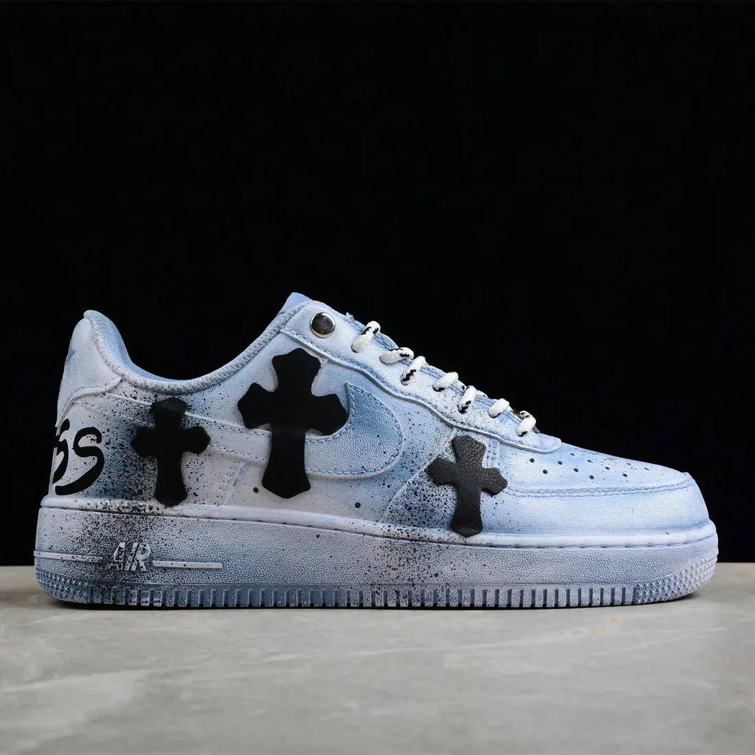Blue Chrome Hearts Air Force 1 sold by Drippy Custom Many product image thumbnail 4