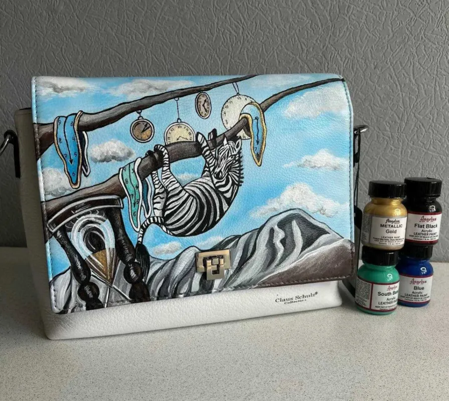'Cheshire Zebra Clutch' inspired Bag sold by Drippy Custom Many
