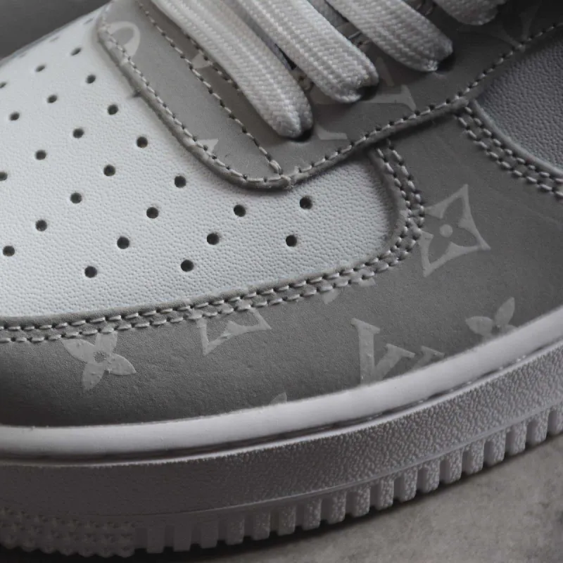 Royal Gray LV Nike Air Force Parallel