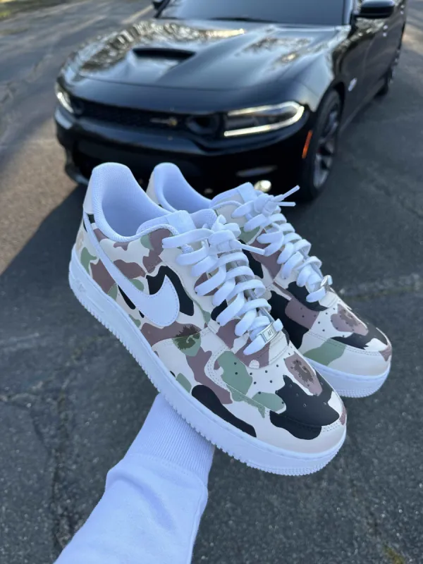‘Camo’ Air Force 1’s sold by Drippy Custom Many