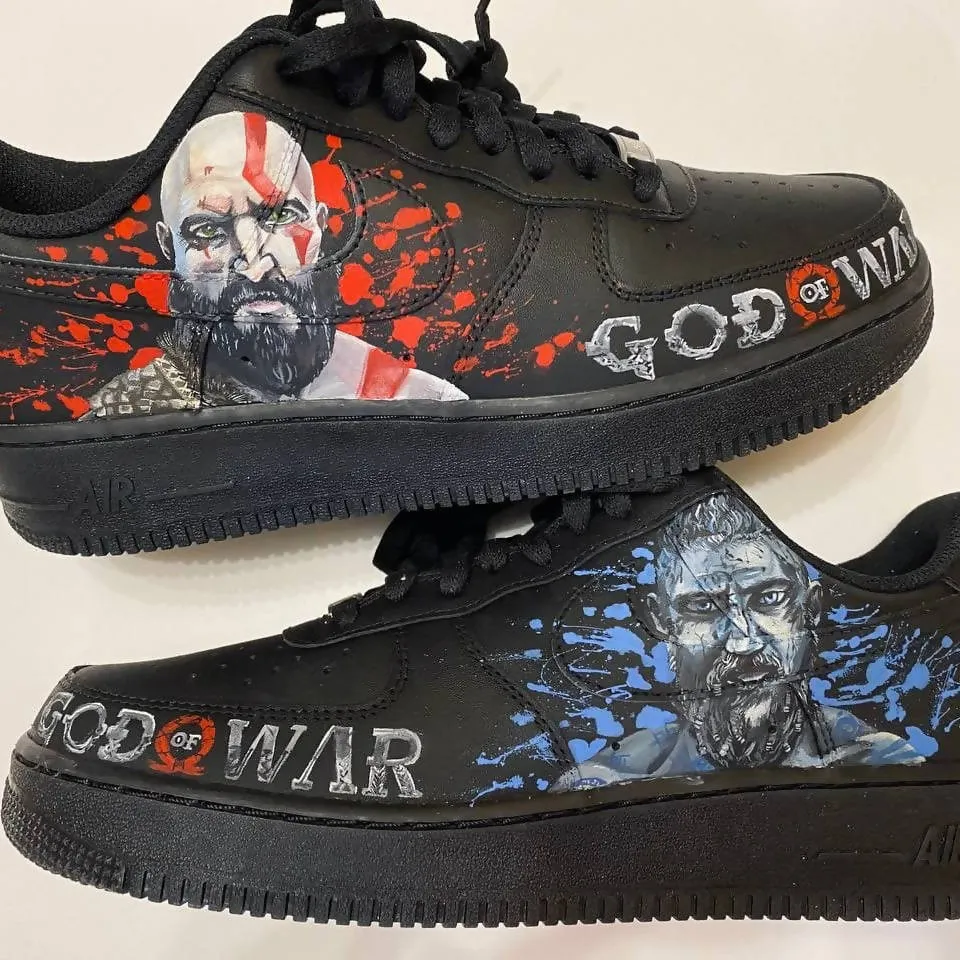'God of War' Air Force 1 sold by Drippy Custom Many