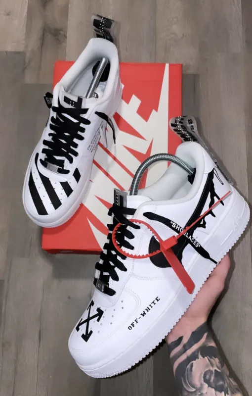 O-W Drip Air Force 1’s sold by Drippy Custom Many