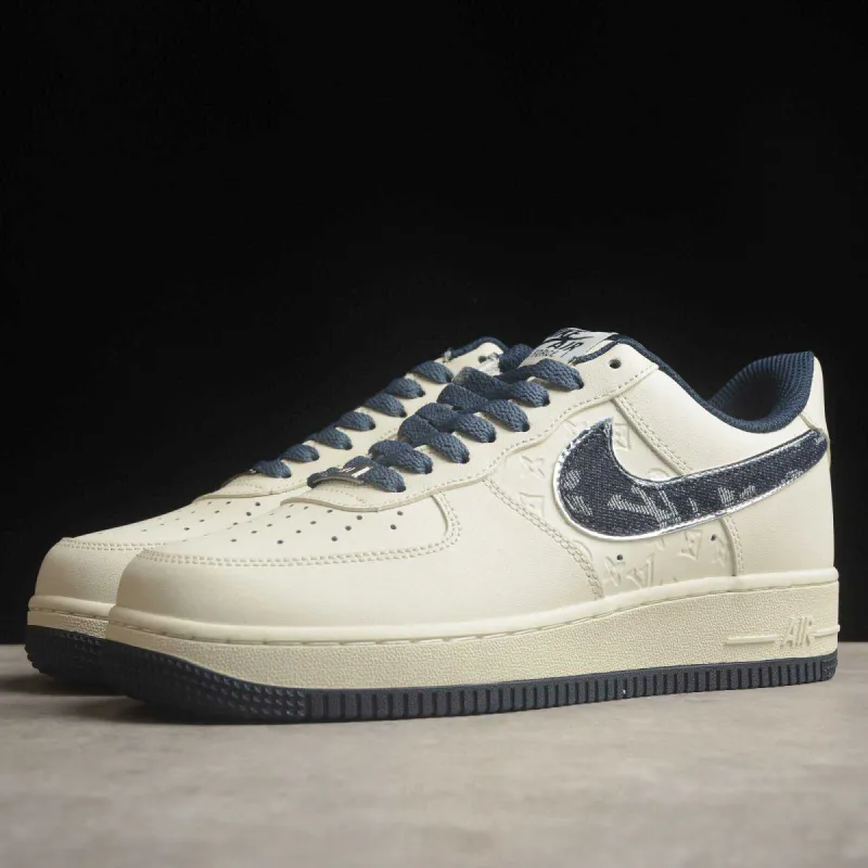 Denim LV Air Force 1 sold by Drippy Custom Many