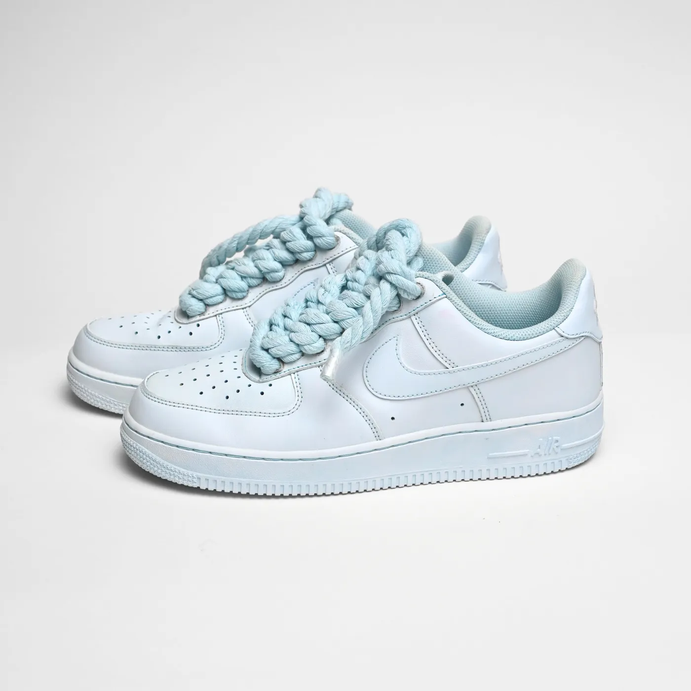 Dyed Blue Rope Air Force 1 sold by Drippy Custom Many