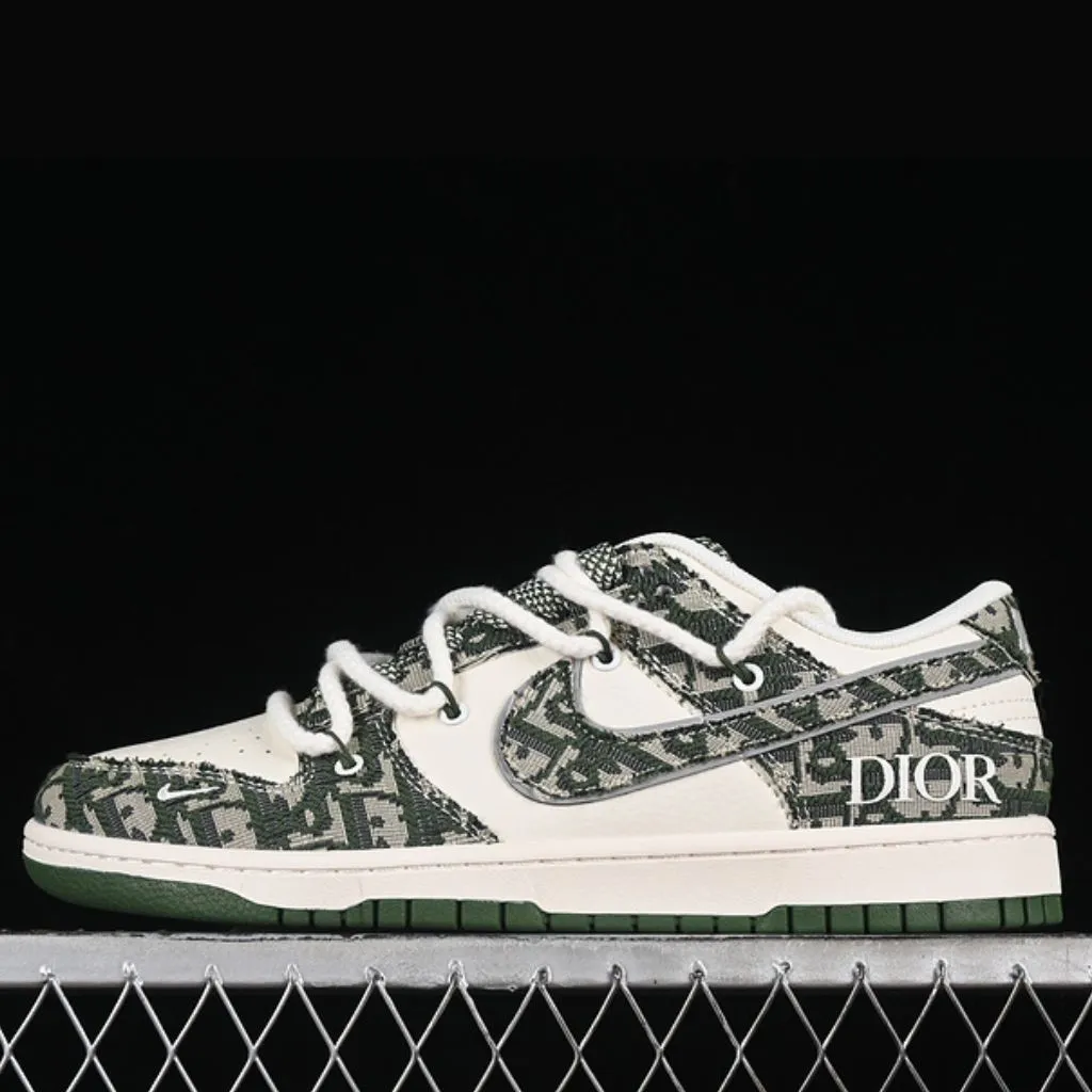 Forest Green Dior Dunk Low sold by Drippy Custom Many