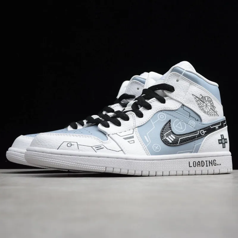 'Cyber' Air Jordan 1 Mid (US M 12) sold by Drippy Custom Many