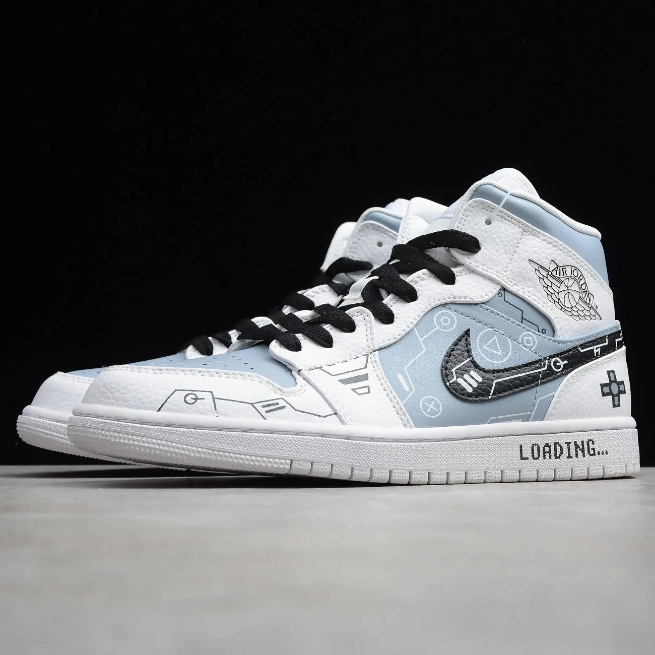 'Cyber' Air Jordan 1 Mid (US M 12) sold by Drippy Custom Many