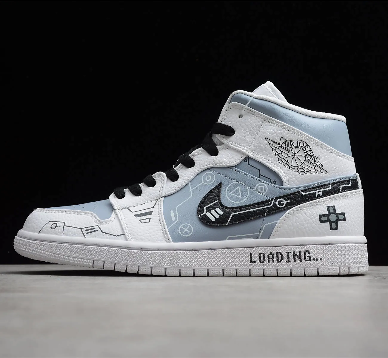 'Cyber' Air Jordan 1 Mid (US M 12) sold by Drippy Custom Many product image thumbnail 2