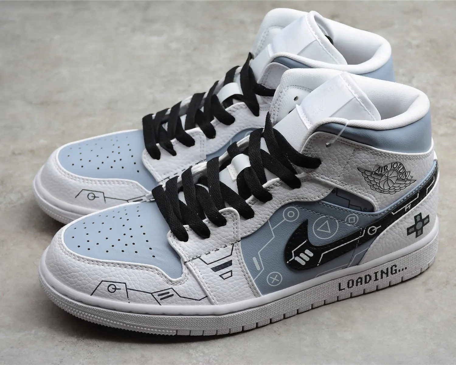 'Cyber' Air Jordan 1 Mid (US M 12) sold by Drippy Custom Many product image thumbnail 3