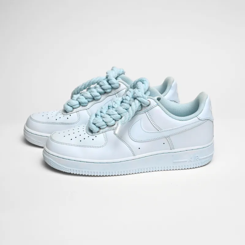 Dyed Blue Rope Air Force 1 (US M 9.5) sold by Drippy Custom Many