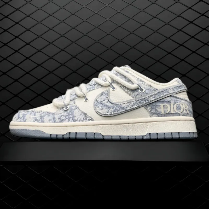 Gray Cloud Dior Dunk Low sold by Drippy Custom Many