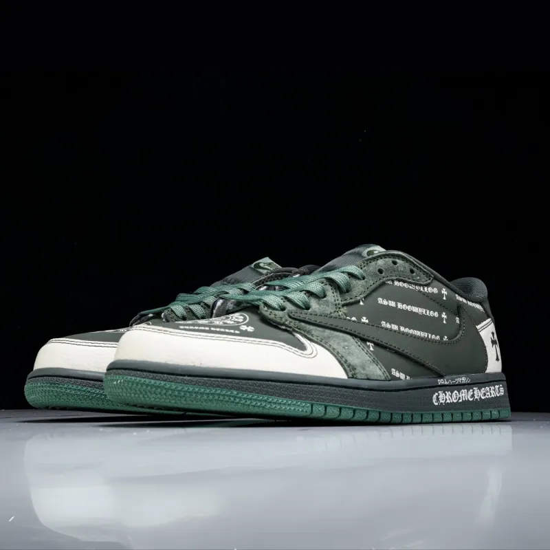 Cactus Chrome Hearts Air Jordan 1 Low made by Drippy Custom Many