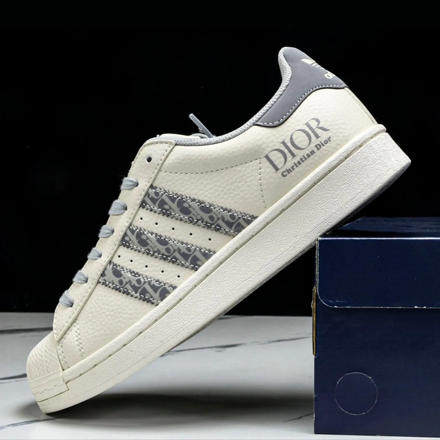 adidas gazelle silver green womens CHRISTIAN DIOR B27 Mid Top Oblique Galaxy Perforated Sneakers White