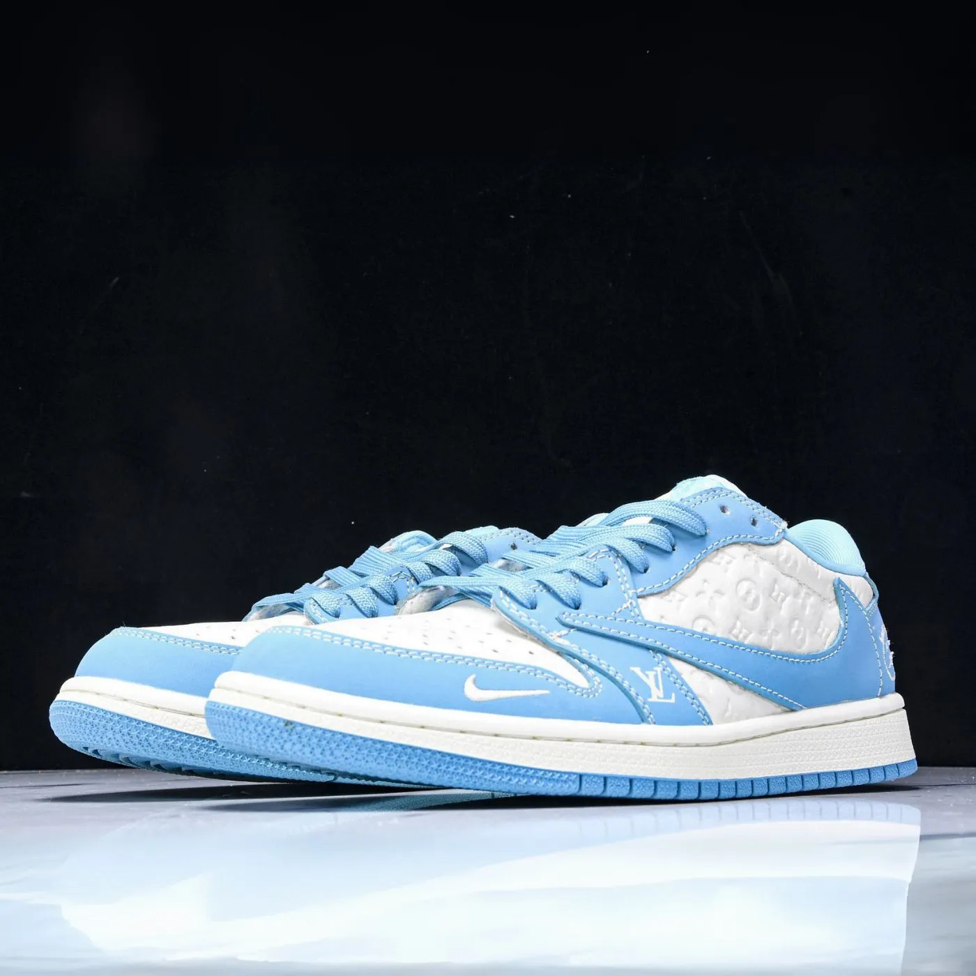 Sky Label LV Air Jordan 1 sold by Drippy Custom Many